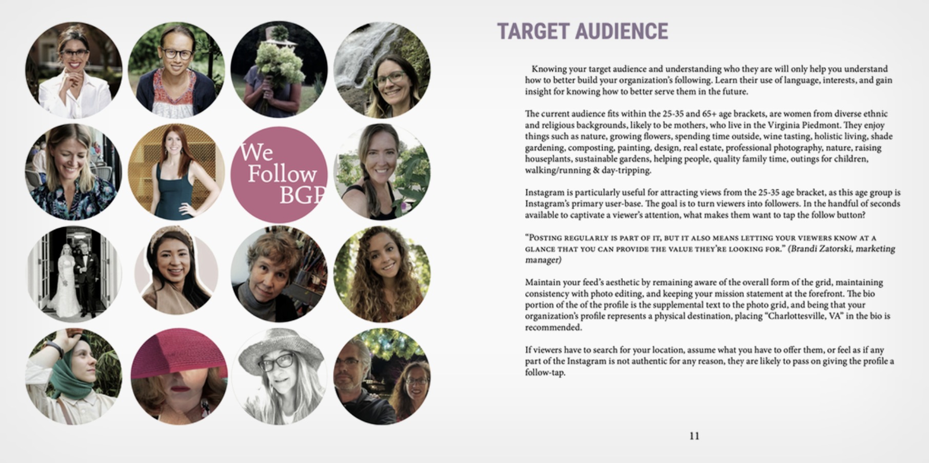 Target audience spread — We Follow BGP portraits