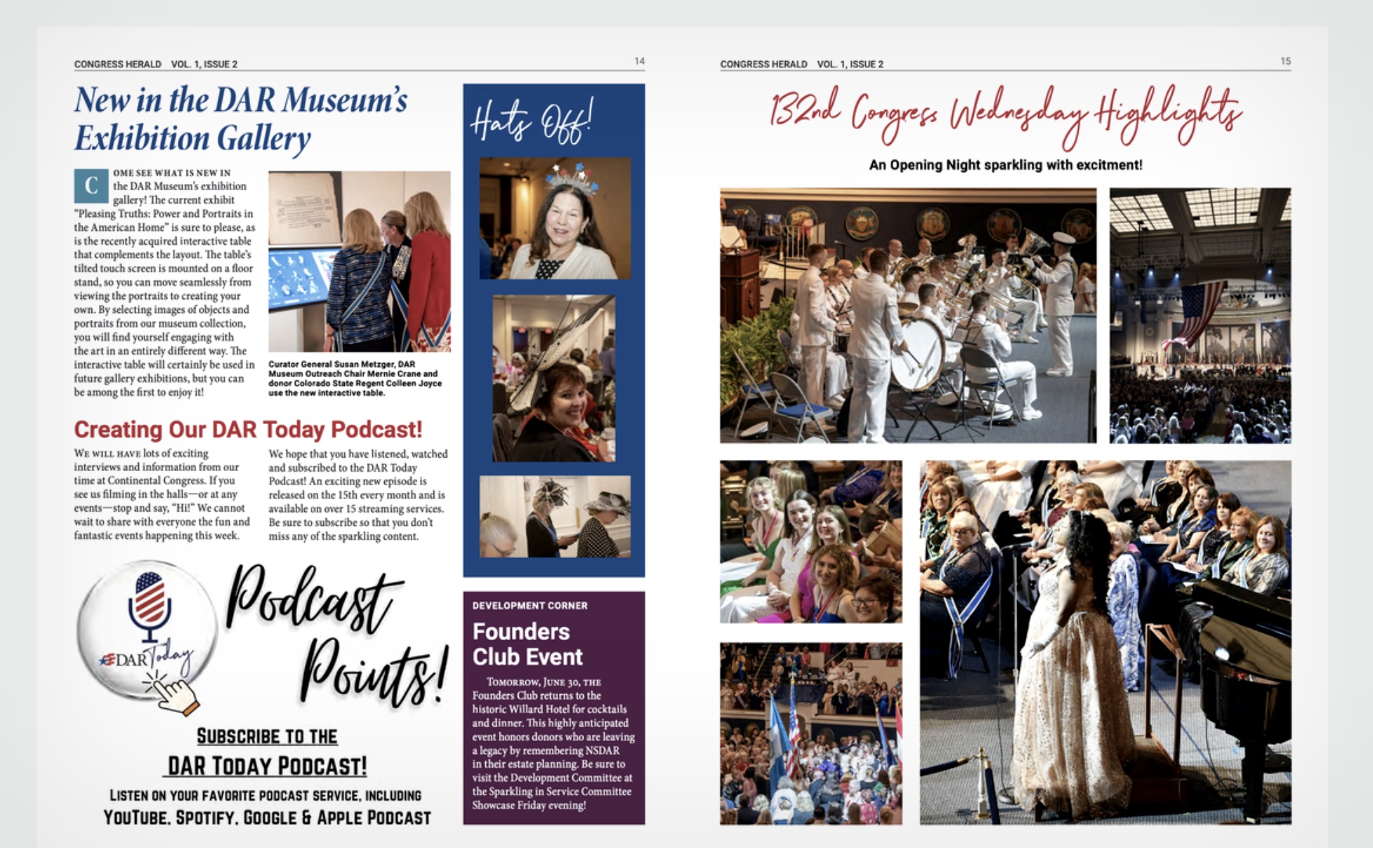 Congress Herald interior spread — Vol. 1, Issue 2