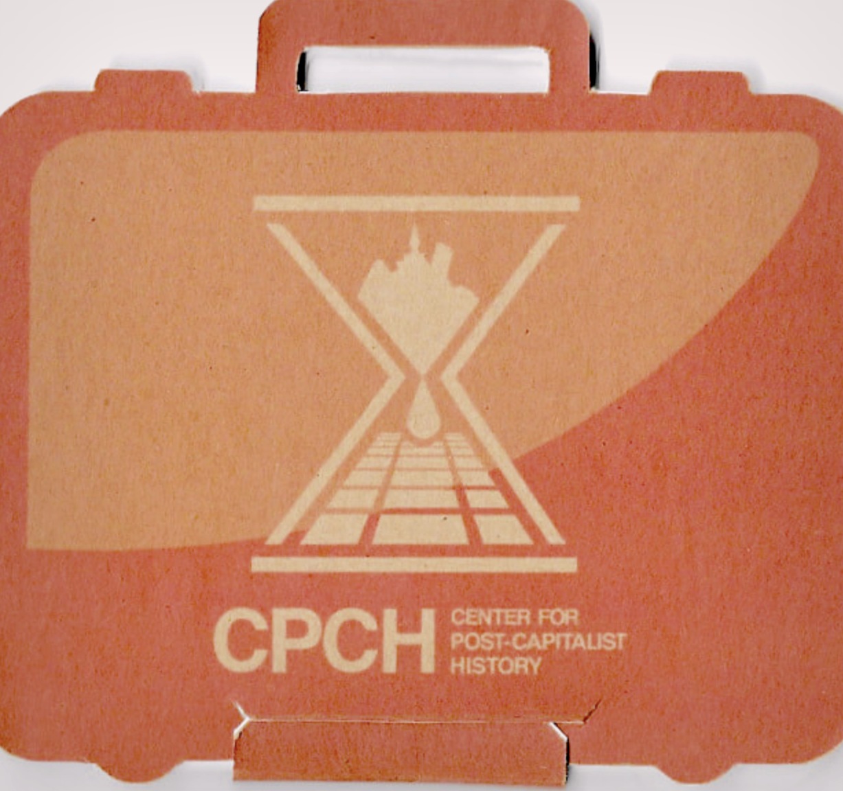 CPCH die-cut briefcase brochure — kraft cover